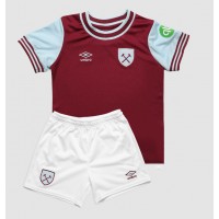 West Ham United Domáci Detský futbalový dres 2024-25 Krátky Rukáv (+ trenírky)